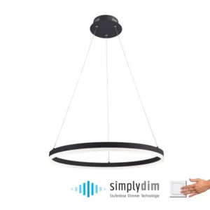 modern simply dim led ring ceiling pendant anthracite - Stillorgan Decor