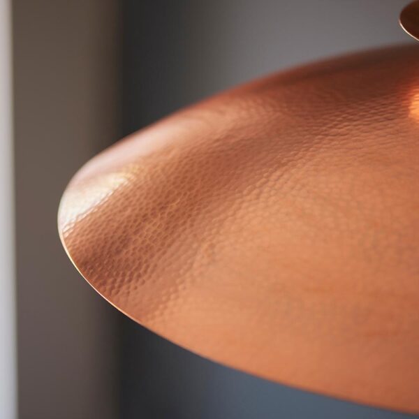 hammered disc pendant copper - Stillorgan Decor