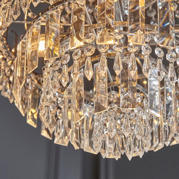 luxurious 6 light crystal chandelier chrome - Stillorgan Decor