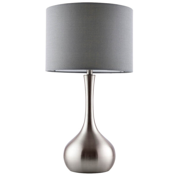 elegant satin nickel table lamp touch lamp - Stillorgan Decor