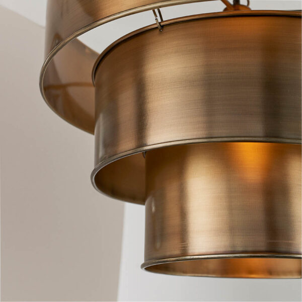 tiered industrial brass pendant - Stillorgan Decor