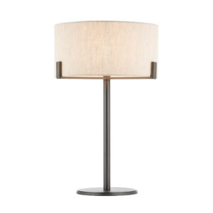 sophisticated table lamp bronze linen shade - Stillorgan Decor