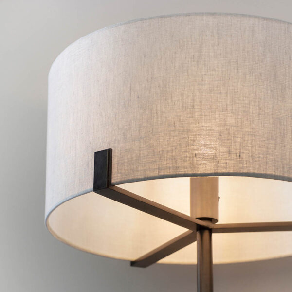 sophisticated floor lamp bronze linen shade - Stillorgan Decor