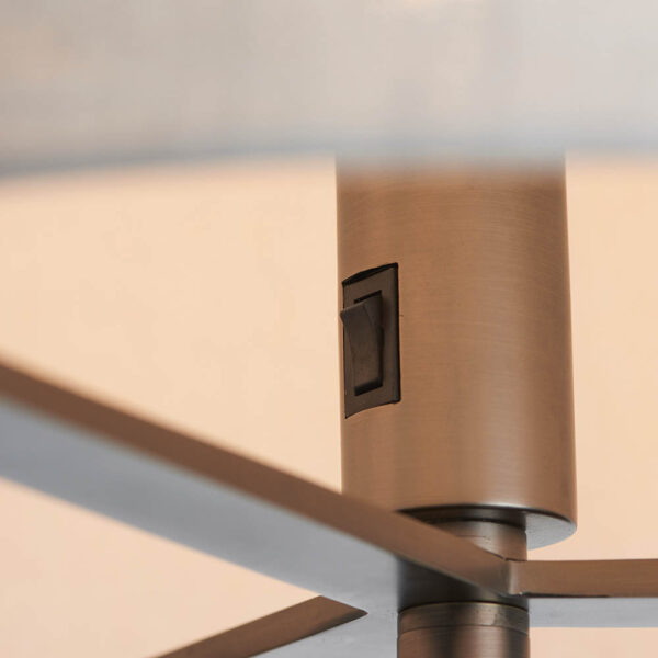 sophisticated floor lamp bronze linen shade - Stillorgan Decor