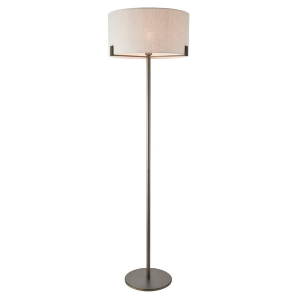 sophisticated floor lamp bronze linen shade - Stillorgan Decor