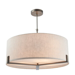 sophisticated ceiling light bronze linen shade - Stillorgan Decor
