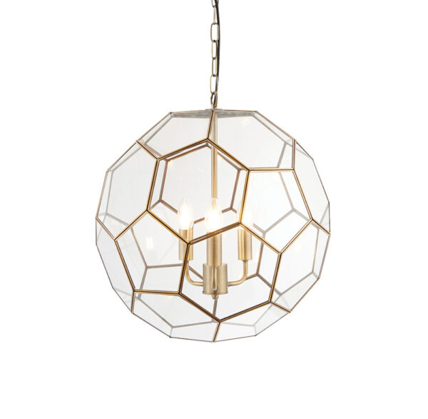 striking hexagonal glass pendant - Stillorgan Decor