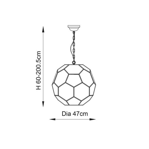 striking hexagonal glass pendant - Stillorgan Decor