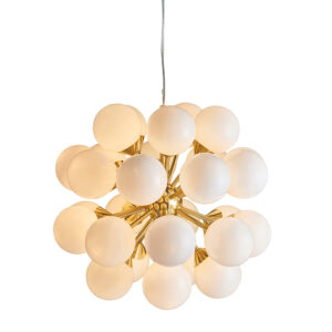 modern mid century 28 light globe ceiling pendant gold - Stillorgan Decor