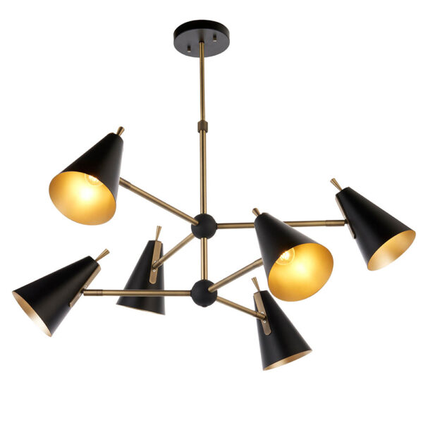 modern architectural style pendant black and antique brass - Stillorgan Decor