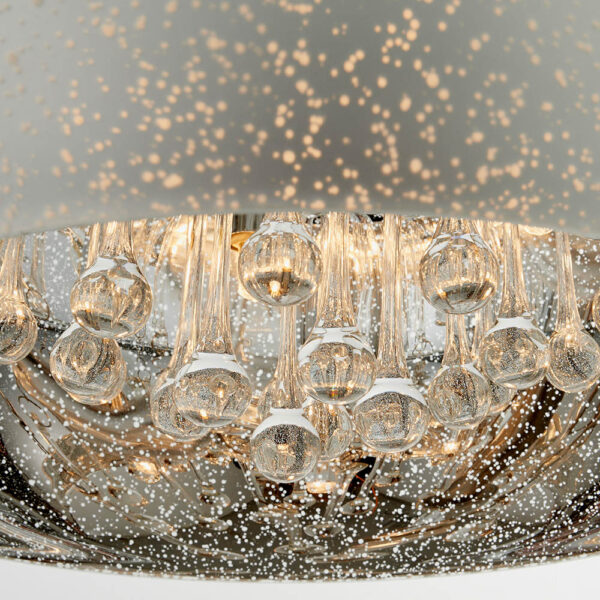 electro plated clear glass droplet pendant light - Stillorgan Decor