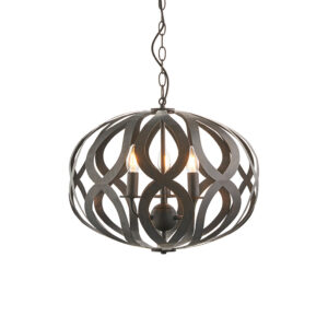 elegant shaped pendant 3 light antique bronze - Stillorgan Decor