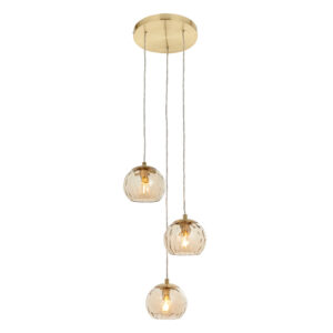 dimple hanging 3 light pendant brushed gold - Stillorgan Decor