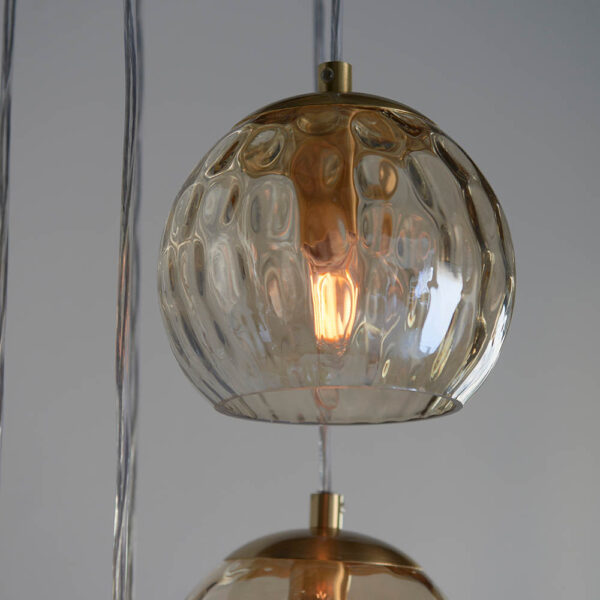dimple hanging 5 light pendant brushed gold - Stillorgan Decor