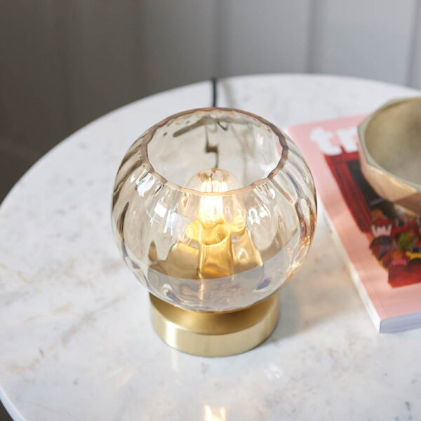 dimple table lamp brushed gold - Stillorgan Decor