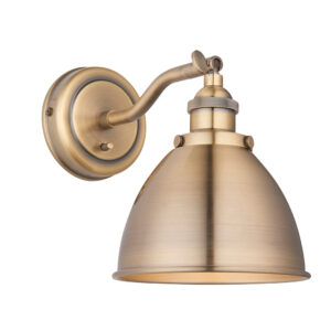 resto industrial wall light antique brass - Stillorgan Decor
