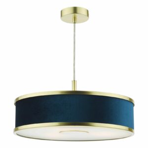 modern pleated silhouette pendant ceiling light blue - Stillorgan Decor