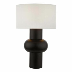 bold modern black table lamp - Stillorgan Decor