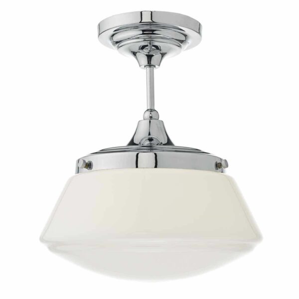 art deco bathroom ceiling light polished chrome - Stillorgan Decor