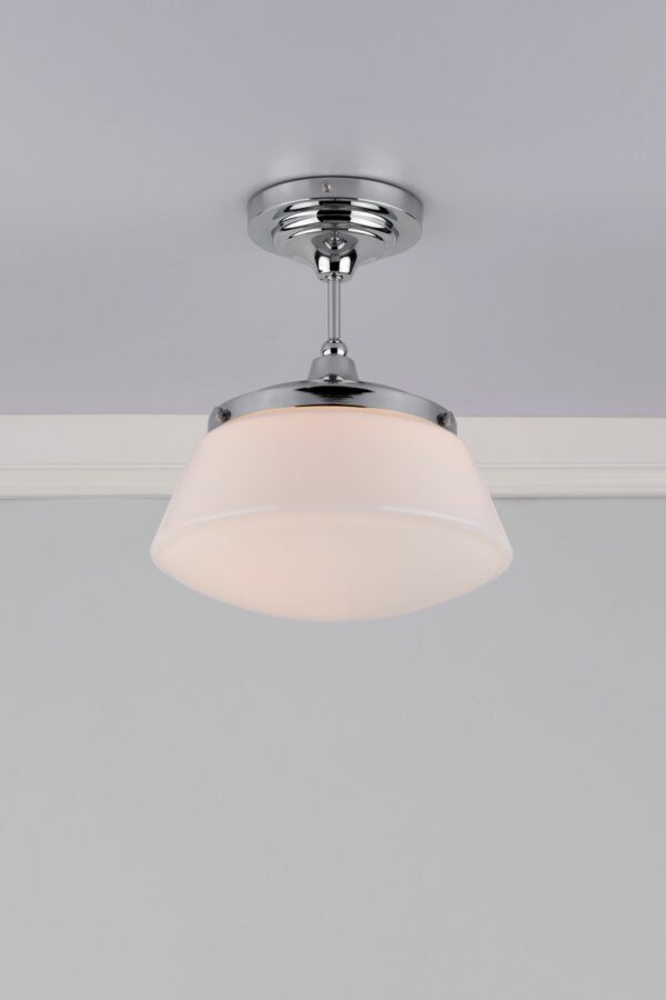 art deco bathroom ceiling light polished chrome - Stillorgan Decor