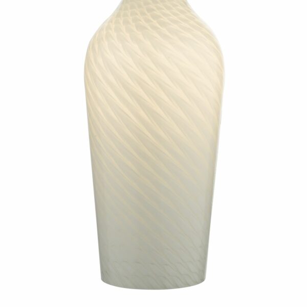 textured dual lit white glass table lamp - Stillorgan Decor