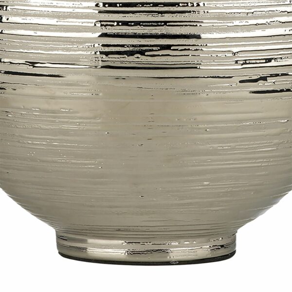 textured silver table lamp with silver shade - Stillorgan Decor