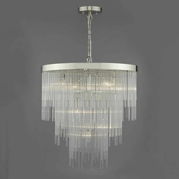 glass rod waterfall chandelier pendant - Stillorgan Decor