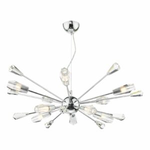 modern sputnik crystal hanging pendant chrome - Stillorgan Decor