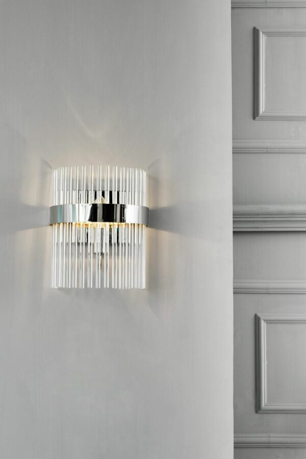laura ashley alexa wall light polished nickel - Stillorgan Decor