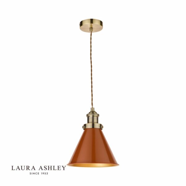 laura ashley rufus pendant small orange - Stillorgan Decor