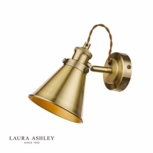 laura ashley rufus single wall spotlight antique brass - Stillorgan Decor