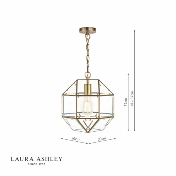 laura ashley blackwell pendant antique brass - Stillorgan Decor