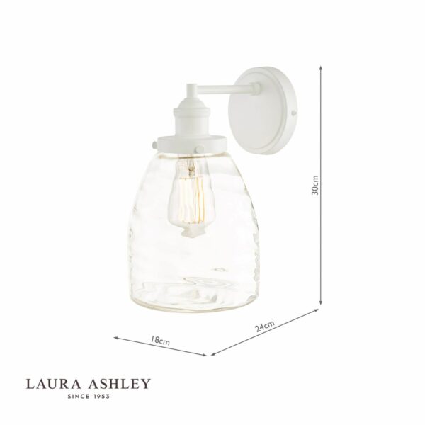 laura ashley ainsworth outdoor wall light matt cream - Stillorgan Decor
