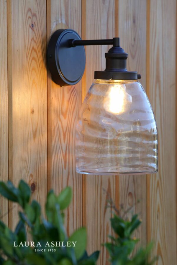 laura ashley ainsworth outdoor wall light matt grey - Stillorgan Decor