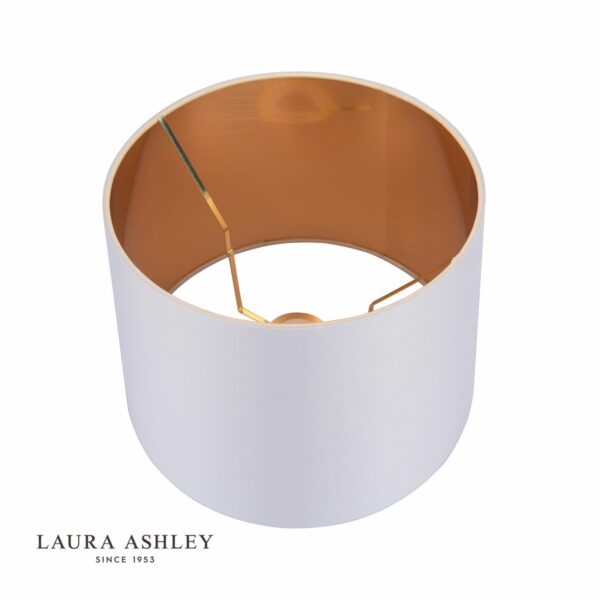 laura ashley emyr cream silk tapered drum shade 30.5cm/12 Inch - Stillorgan Decor