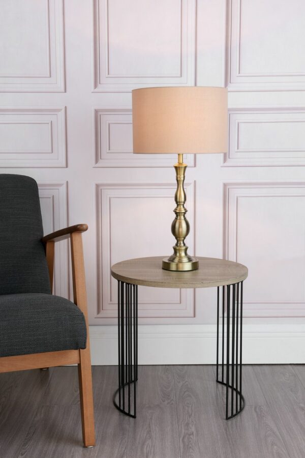 traditional styled modern finish table lamp antique brass - Stillorgan Decor