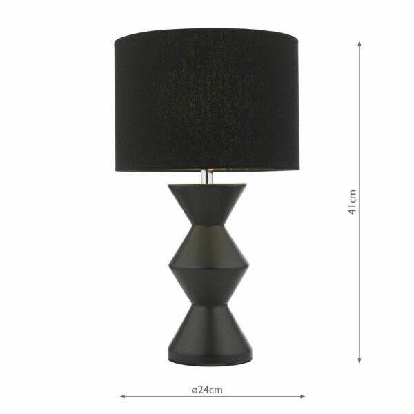 contemporary black geometric table lamp - Stillorgan Decor