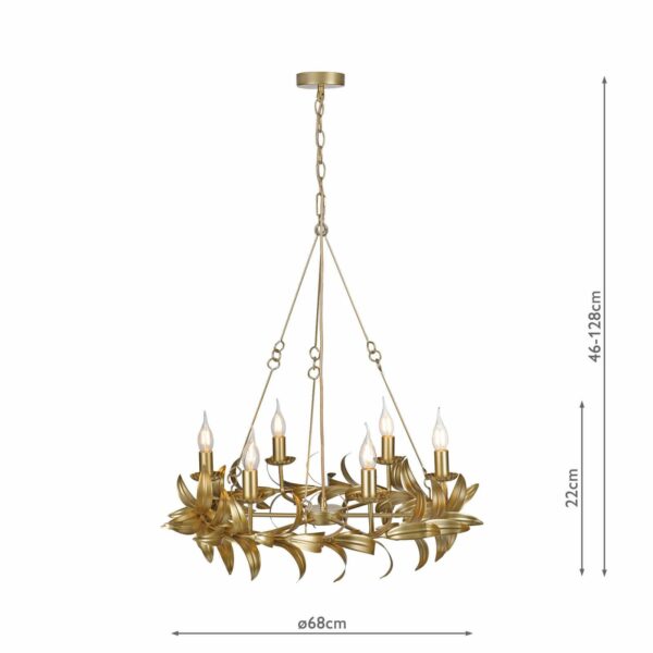 leaf wreath gold pendant light - Stillorgan Decor