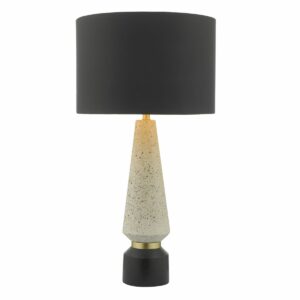 terrazzo conical table lamp with black details - Stillorgan Decor