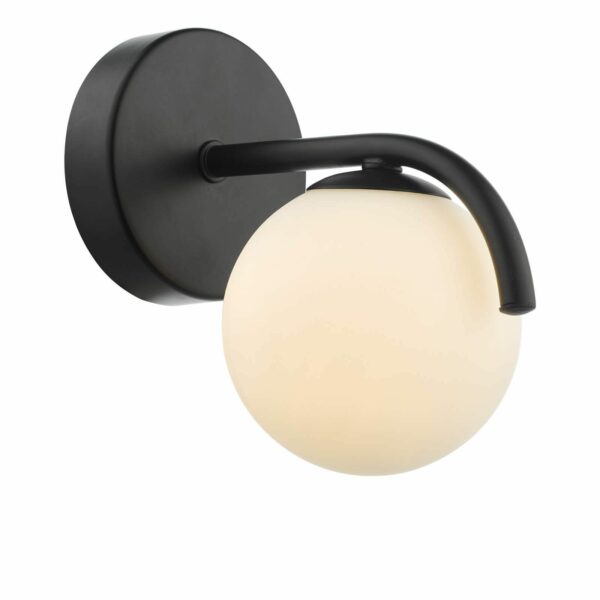 curved arm globe wall light - Stillorgan Decor