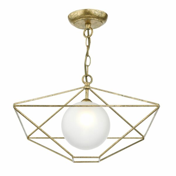 sophisticated gold frame ceiling light - Stillorgan Decor