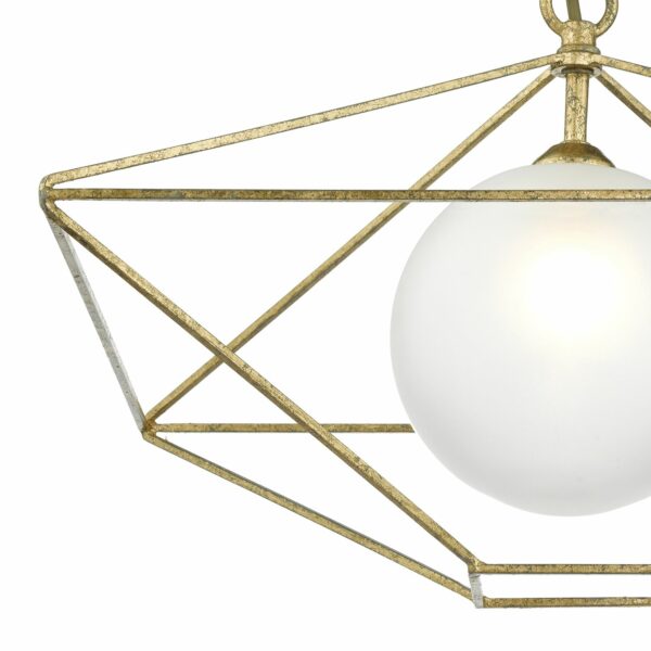 sophisticated gold frame ceiling light - Stillorgan Decor