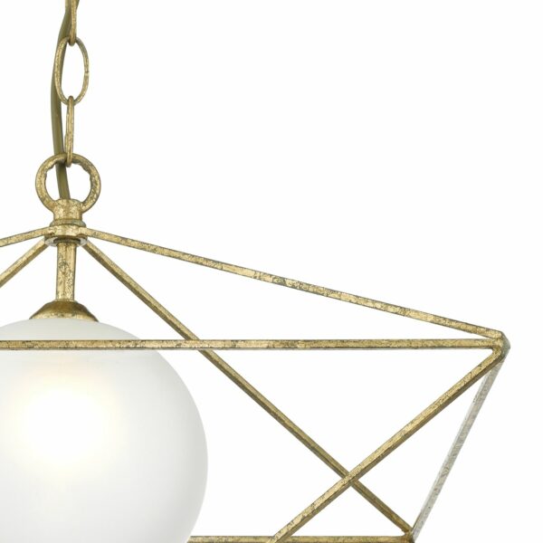 sophisticated gold frame ceiling light - Stillorgan Decor