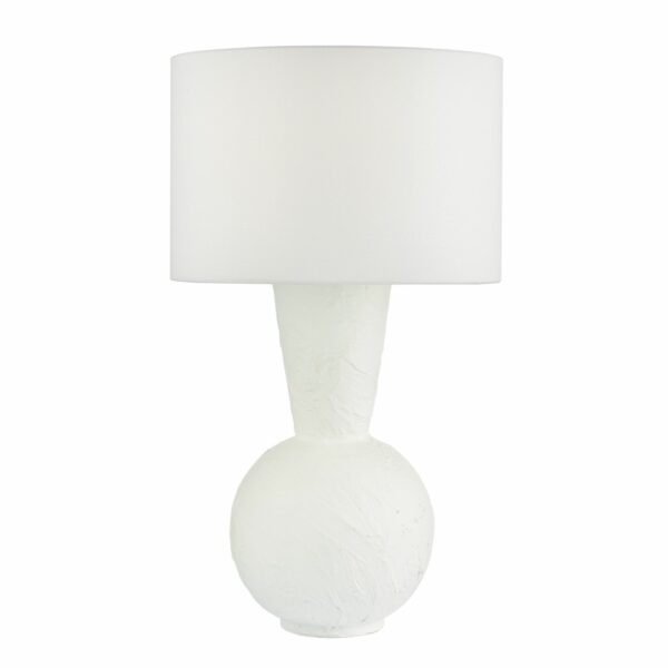 clay effect white table lamp - Stillorgan Decor
