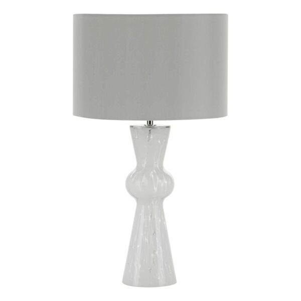 contemporary confetti glass table lamp white