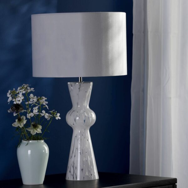 contemporary confetti glass table lamp white - Stillorgan Decor