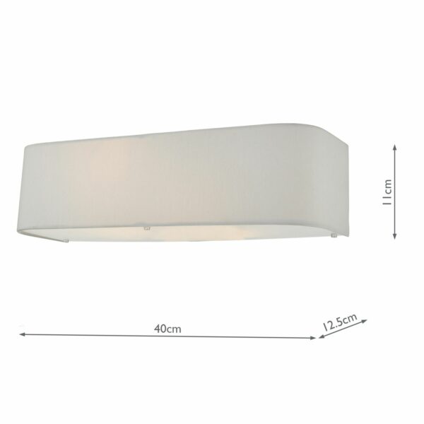 2 light shaded wall light white - Stillorgan Decor