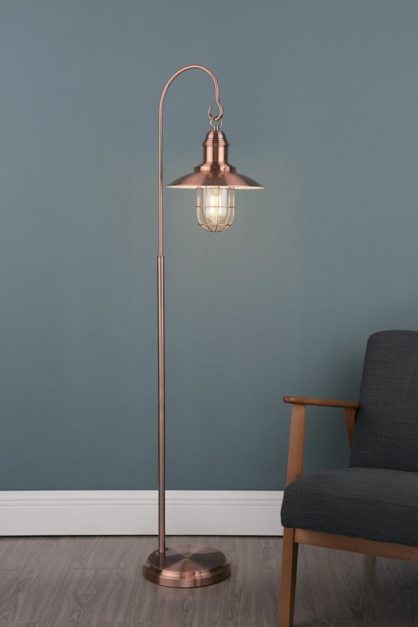 fishermans lamp style floor lamp copper - Stillorgan Decor