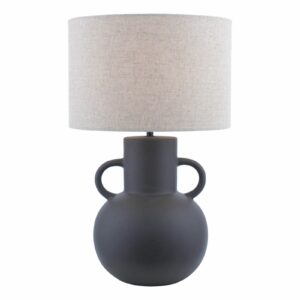 urn ceramic table lamp black - Stillorgan Decor