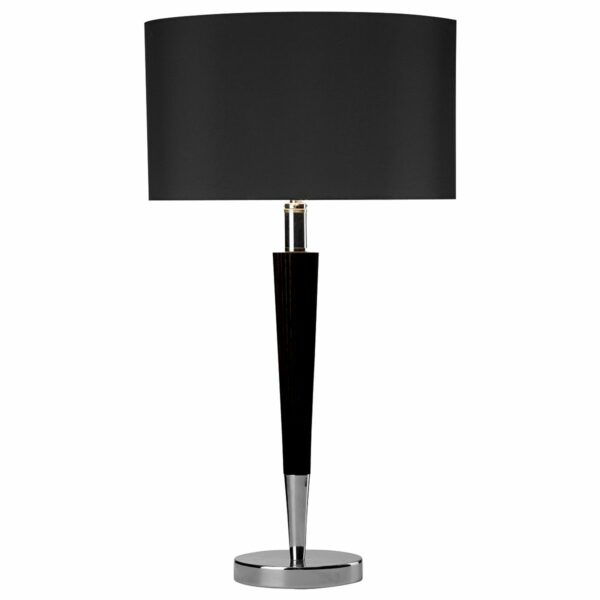 black and chrome angular table lamp - Stillorgan Decor